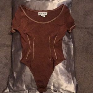 A thong bodysuit